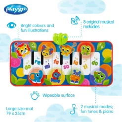 Playgro Jumbo Jungle Musical Piano Speelmat P0186995 -LiefjesHoek Verkoop 0186995 jumbo jungle piano mat