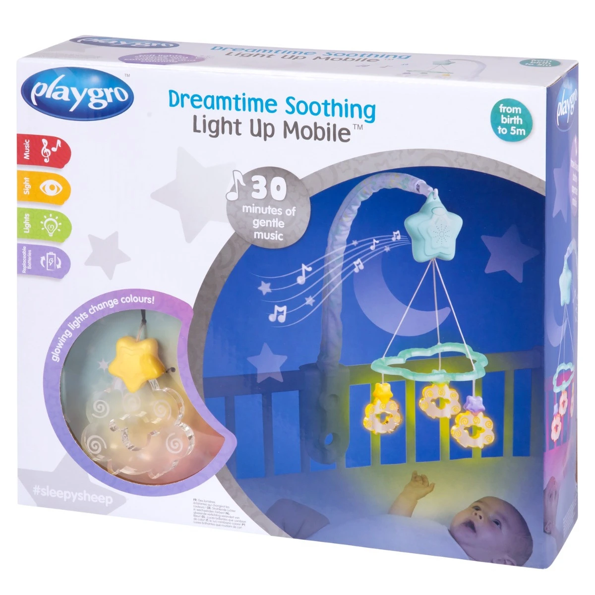 Playgro Dreamtime Soothing Light Up Muziekmobiel P0187713 8 Playgro Dreamtime Soothing Light Up Muziekmobiel P0187713 - Afbeelding 8