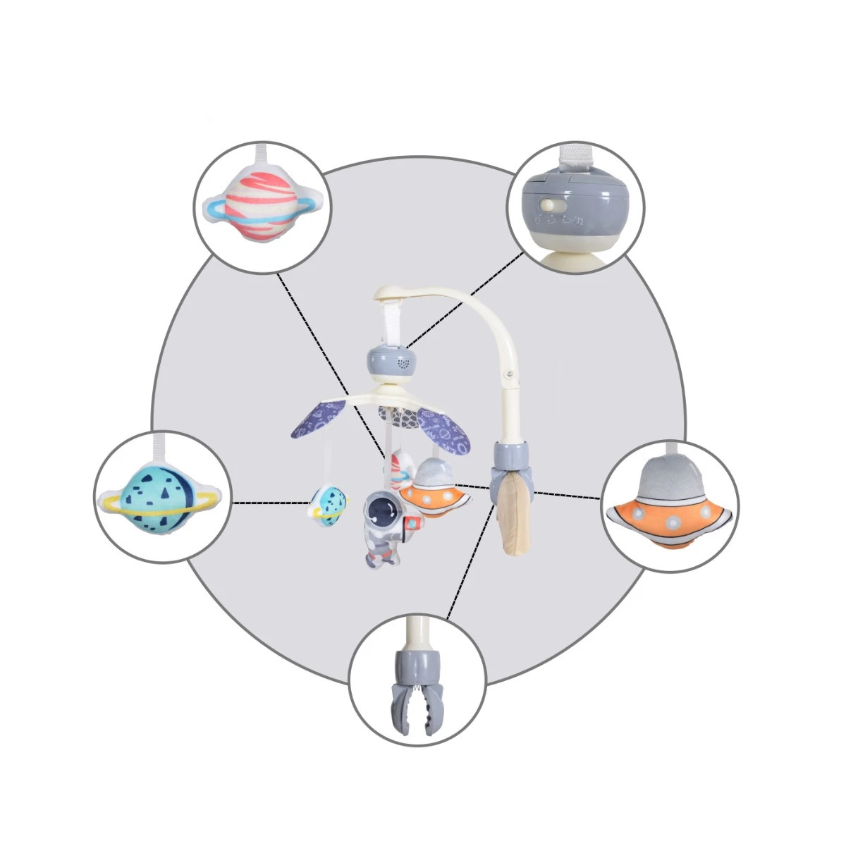 Cangaroo Moonlight Blauw Muziekmobiel 109100 7 Cangaroo Moonlight Blauw Muziekmobiel 109100 - Afbeelding 7