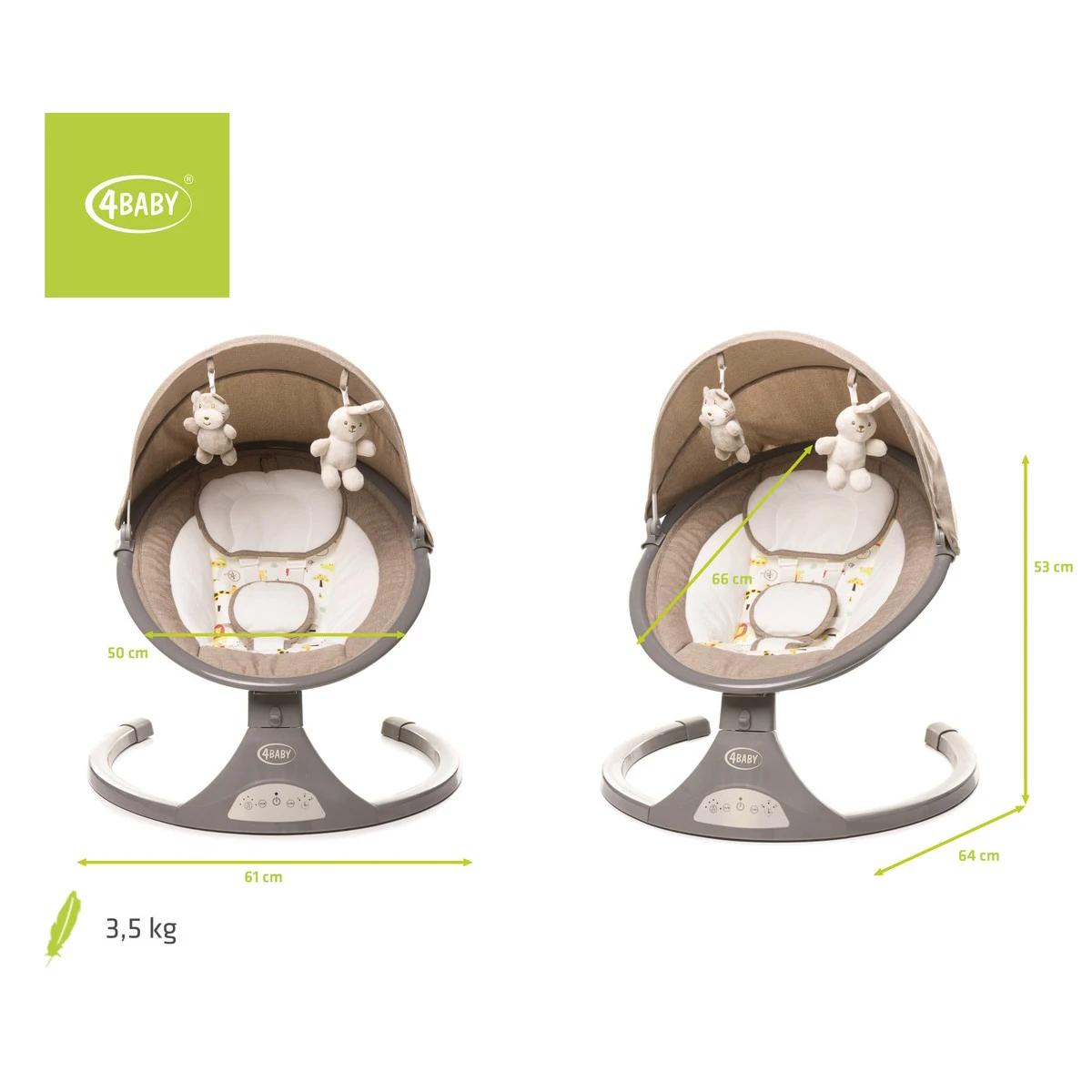 4Baby Rock 'n Relax XXIII Camel Swing Babyschommel 13 4Baby Rock 'n Relax XXIII Camel Swing Babyschommel - Afbeelding 13