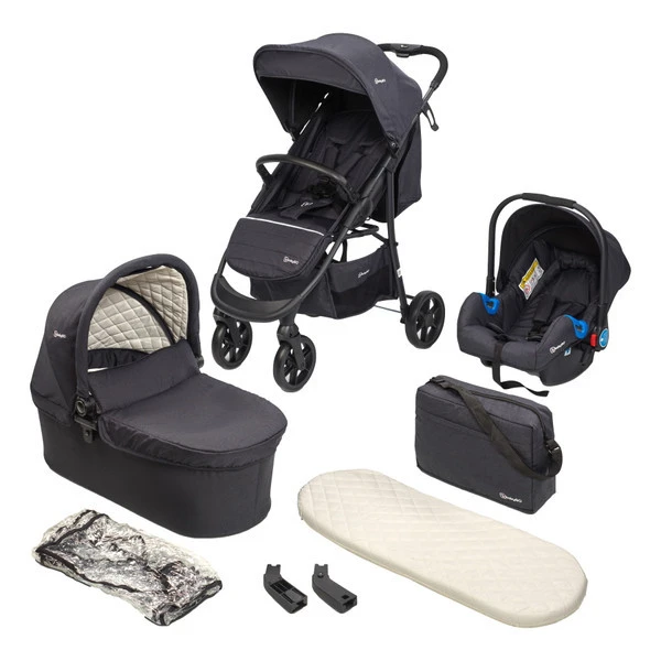 Babygo Style Black 3-in-1 Kinderwagen Incl. Autostoel 6323 1 Babygo Style Black 3-in-1 Kinderwagen Incl. Autostoel 6323