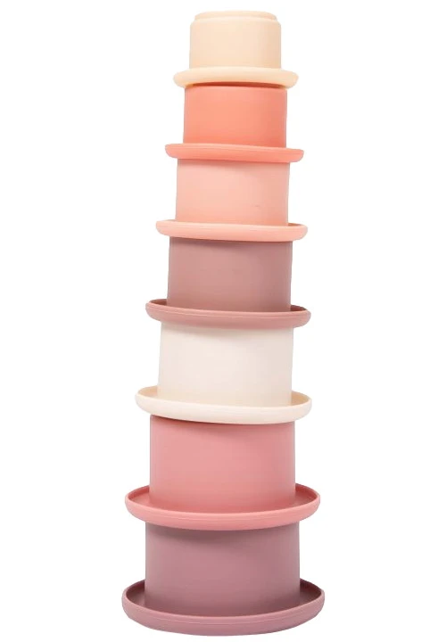 Bo Jungle B-Stacking Bath Lovely Pink Stapelbekers B900250 4 Bo Jungle B-Stacking Bath Lovely Pink Stapelbekers B900250 - Afbeelding 4