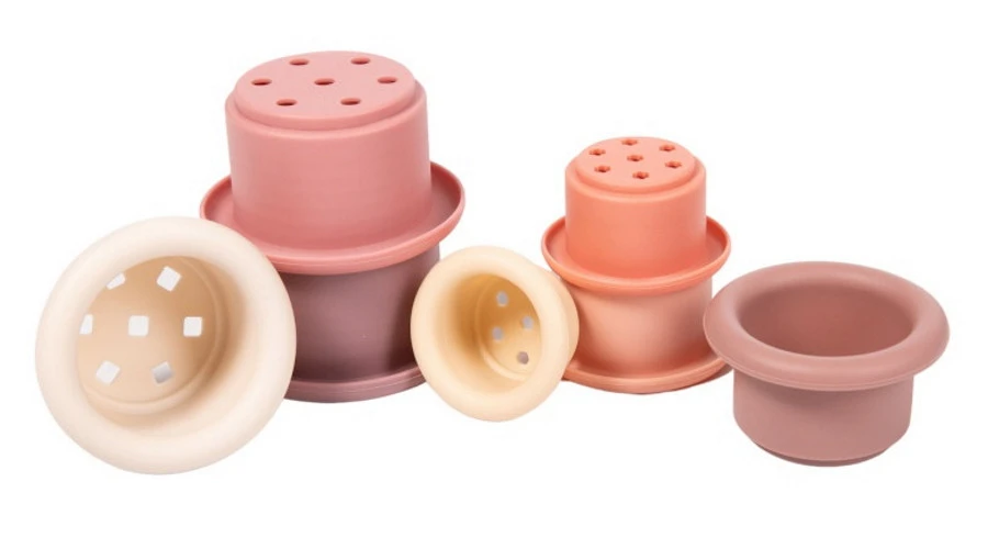 Bo Jungle B-Stacking Bath Lovely Pink Stapelbekers B900250 1 Bo Jungle B-Stacking Bath Lovely Pink Stapelbekers B900250