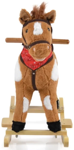 Cangaroo Thunder Khaki Hobbelpaard Met Voetensteun WJ-001 -LiefjesHoek Verkoop Cangaroo Thunder Khaki Hobbelpaard met Voetensteun WJ 001 3