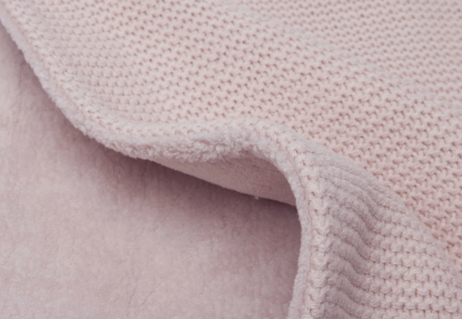 Jollein Basic Knit Pale Pink / Fleece 100 X 150 Cm Ledikantdeken 517-522-65310 6 Jollein Basic Knit Pale Pink / Fleece 100 X 150 Cm Ledikantdeken 517-522-65310 - Afbeelding 6