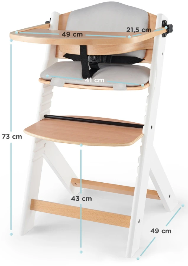 Kinderkraft Enock Wit/Naturel Houten Kinderstoel Met Zitverkleiner KHENOC0PWHT0000 6 Kinderkraft Enock Wit/Naturel Houten Kinderstoel Met Zitverkleiner KHENOC0PWHT0000 - Afbeelding 6