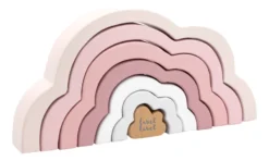 Label Label Cloud Roze Houten Regenboog Puzzel LLWT-25286