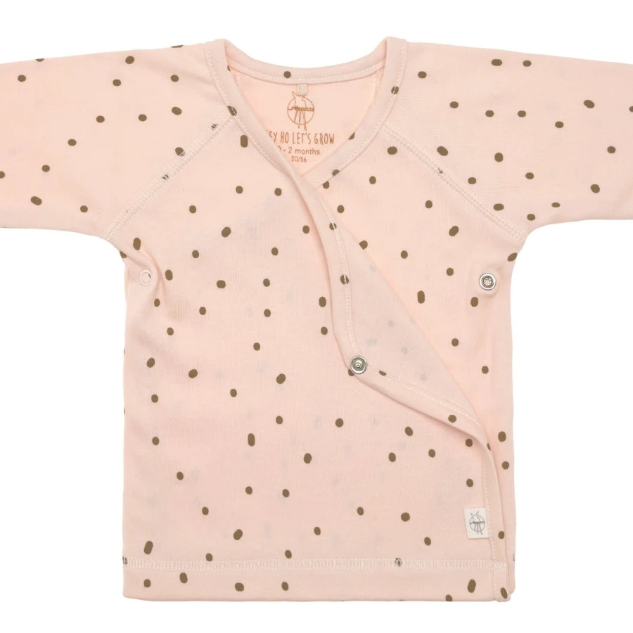 LÄSSIG Lassig GOTS Dots Powder Pink Maat 50/56 Lange Mouw Overslag Shirtje 1531011772-56 1 LÄSSIG Lassig GOTS Dots Powder Pink Maat 50/56 Lange Mouw Overslag Shirtje 1531011772-56