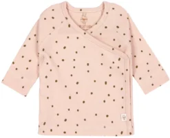 LÄSSIG Lassig GOTS Dots Powder Pink Maat 62/68 Lange Mouw Overslag Shirtje 1531011772-68