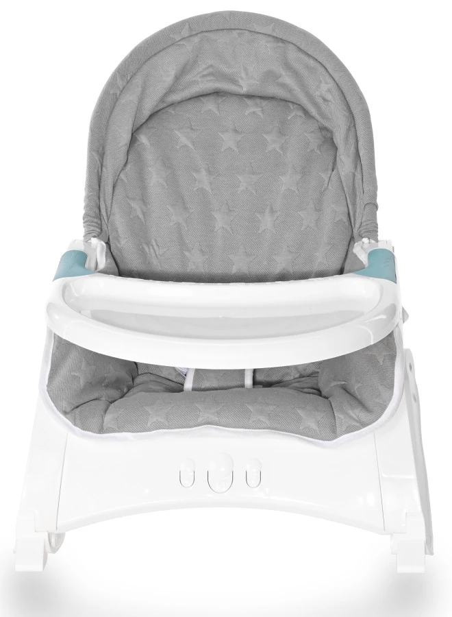 Lorelli Alex Cool Grey Stars Baby Rocker Wipstoel 1011012-2147 2 Lorelli Alex Cool Grey Stars Baby Rocker Wipstoel 1011012-2147 - Afbeelding 2