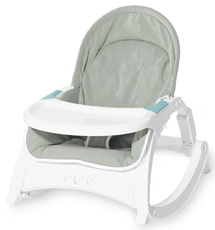 Lorelli Alex Frosty Green Stars Baby Rocker Wipstoel 1011012-2146 1 Lorelli Alex Frosty Green Stars Baby Rocker Wipstoel 1011012-2146