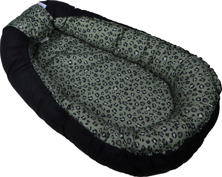 MamaLoes Panther Army Green Omkeerbaar Babynest ML3038 3 MamaLoes Panther Army Green Omkeerbaar Babynest ML3038 - Afbeelding 3