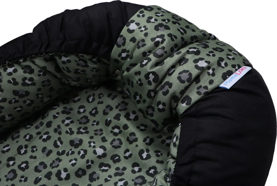 MamaLoes Panther Army Green Omkeerbaar Babynest ML3038 2 MamaLoes Panther Army Green Omkeerbaar Babynest ML3038 - Afbeelding 2