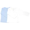 Petit Villain Extra Soft Uni Blauw/Wit Maat 44 Lange Mouw Overslagtruitje 2 Stuks