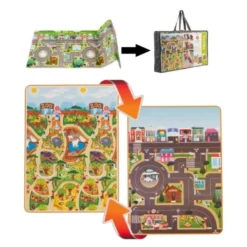 Prince Lionheart Playmat City/Zoo Opvouwbaar Speelkleed 7765 -LiefjesHoek Verkoop Prince Lionheart Opvrouwbare Speelmat 4
