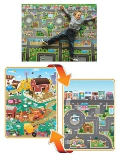 Prince Lionheart Playmat City/Farm Speelkleed 7711.2 -LiefjesHoek Verkoop Speelkleed Playmat Prince Lionheart City Farm 4
