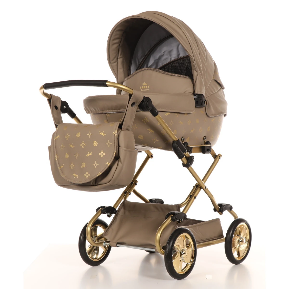 Tako Mini Imperial Beige/Gold Poppen Kinderwagen Incl. Tas 02 4 Tako Mini Imperial Beige/Gold Poppen Kinderwagen Incl. Tas 02 - Afbeelding 4