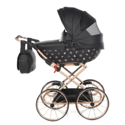Tako Mini Imperial Vintage Black/Rose Poppen Kinderwagen Incl. Tas 04 7 Tako Mini Imperial Vintage Black/Rose Poppen Kinderwagen Incl. Tas 04 -LiefjesHoek Verkoop Tako Mini Imperial Vintage Black Rose Poppen Kinderwagen incl. Tas 04 1