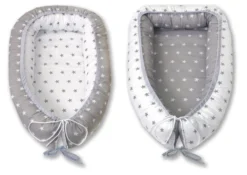 MamaLoes Amy Wit Met Grijze Sterren Omkeerbaar Babynest 67042