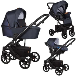 Baby Merc Mosca Denim 3-in-1 Kinderwagen Incl. Autostoel MO/MO01/B