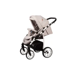 Baby Merc Q9 White/Beige Kinderwagen Incl. Autostoel Q9/197C -LiefjesHoek Verkoop baby merc q9 whitebeige kinderwagen incl. autostoel q9197c3