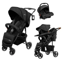 Babygo Basket Dark Grey Melange Wandelwagen Incl. Autostoel 64011