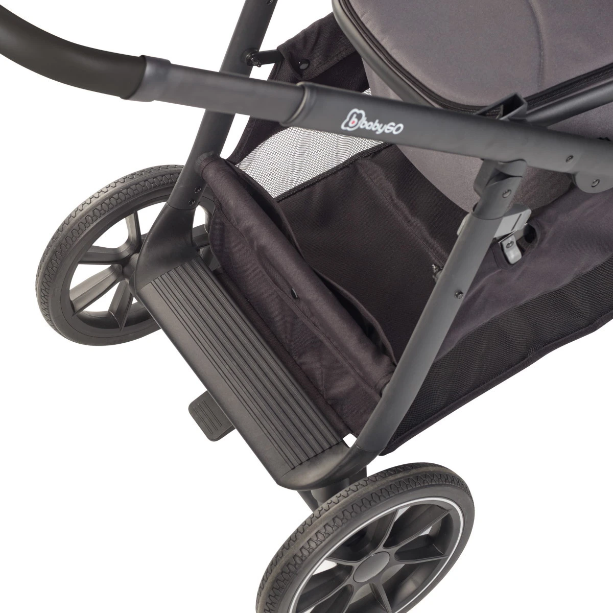 Babygo Duo Mega Grey Tandem Kinderwagen Incl. 2 Autostoelen 78001 14 Babygo Duo Mega Grey Tandem Kinderwagen Incl. 2 Autostoelen 78001 - Afbeelding 14