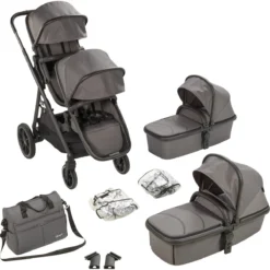 Babygo Duo Grey Tandem Kinderwagen 7801