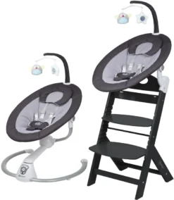 Babygo Homey Set Black Babyschommel En Kinderstoel 19013