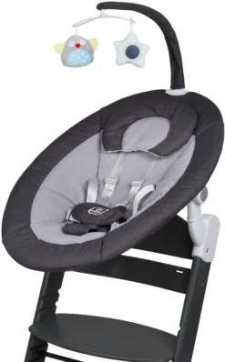 Babygo Homey Set Black Babyschommel En Kinderstoel 19013 -LiefjesHoek Verkoop babygo homey set dark greyblack babyschommel en kinderstoel 19013 3