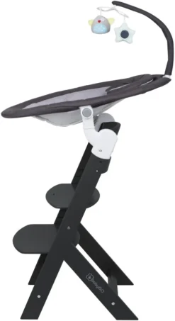 Babygo Homey Set Black Babyschommel En Kinderstoel 19013 -LiefjesHoek Verkoop babygo homey set dark greyblack babyschommel en kinderstoel 19013 5