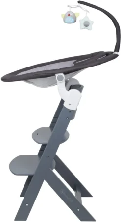 Babygo Homey Set Black/Grey Babyschommel En Kinderstoel 19012 -LiefjesHoek Verkoop babygo homey set dark greygrey babyschommel en kinderstoel 19012 5