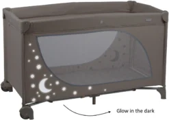 Babygo MoonStars Beige Melange Campingbed 4802 -LiefjesHoek Verkoop babygo moonstars beige campingbed 5