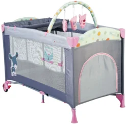 Babygo Sleepwell Pink Campingbed Met Bodemverhoger 4403 -LiefjesHoek Verkoop babygo sleepwell pink campingbed met bodemverhoger 1