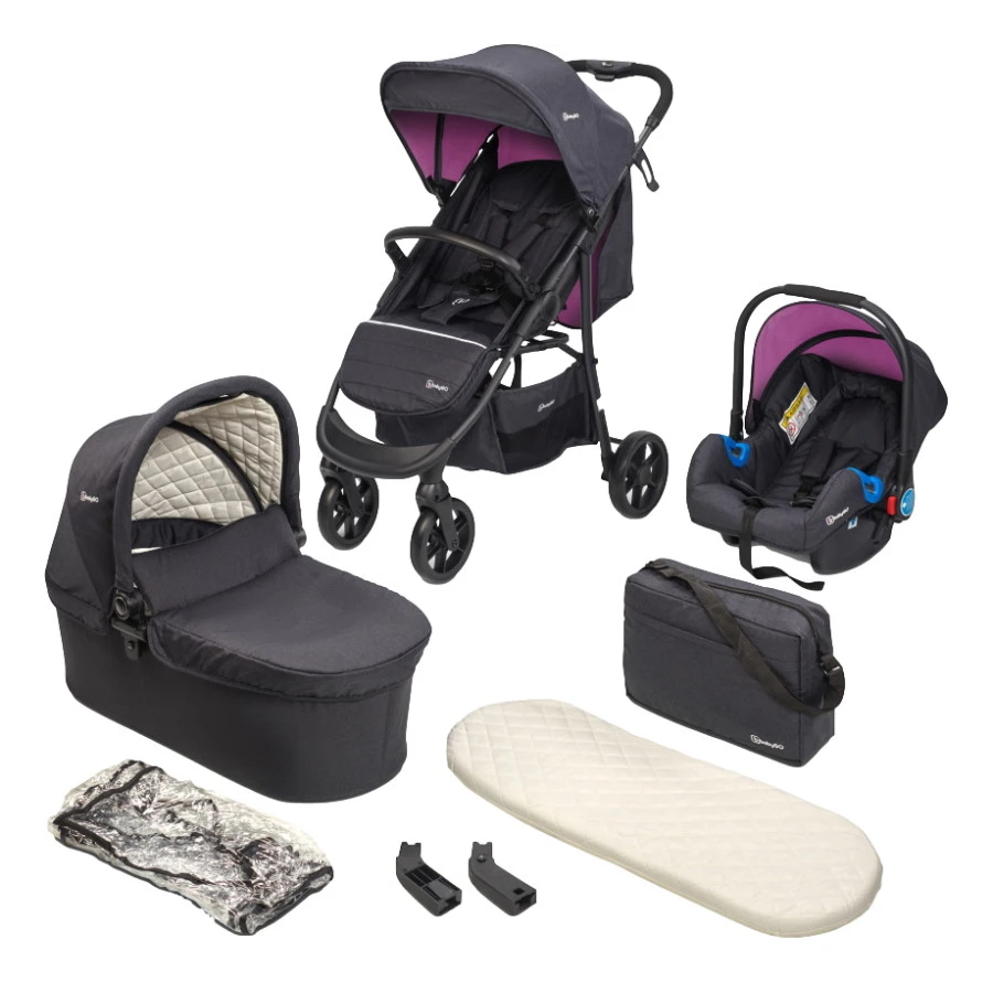 Babygo Style Rosa 3-in-1 Kinderwagen Incl. Autostoel 6324 1 Babygo Style Rosa 3-in-1 Kinderwagen Incl. Autostoel 6324