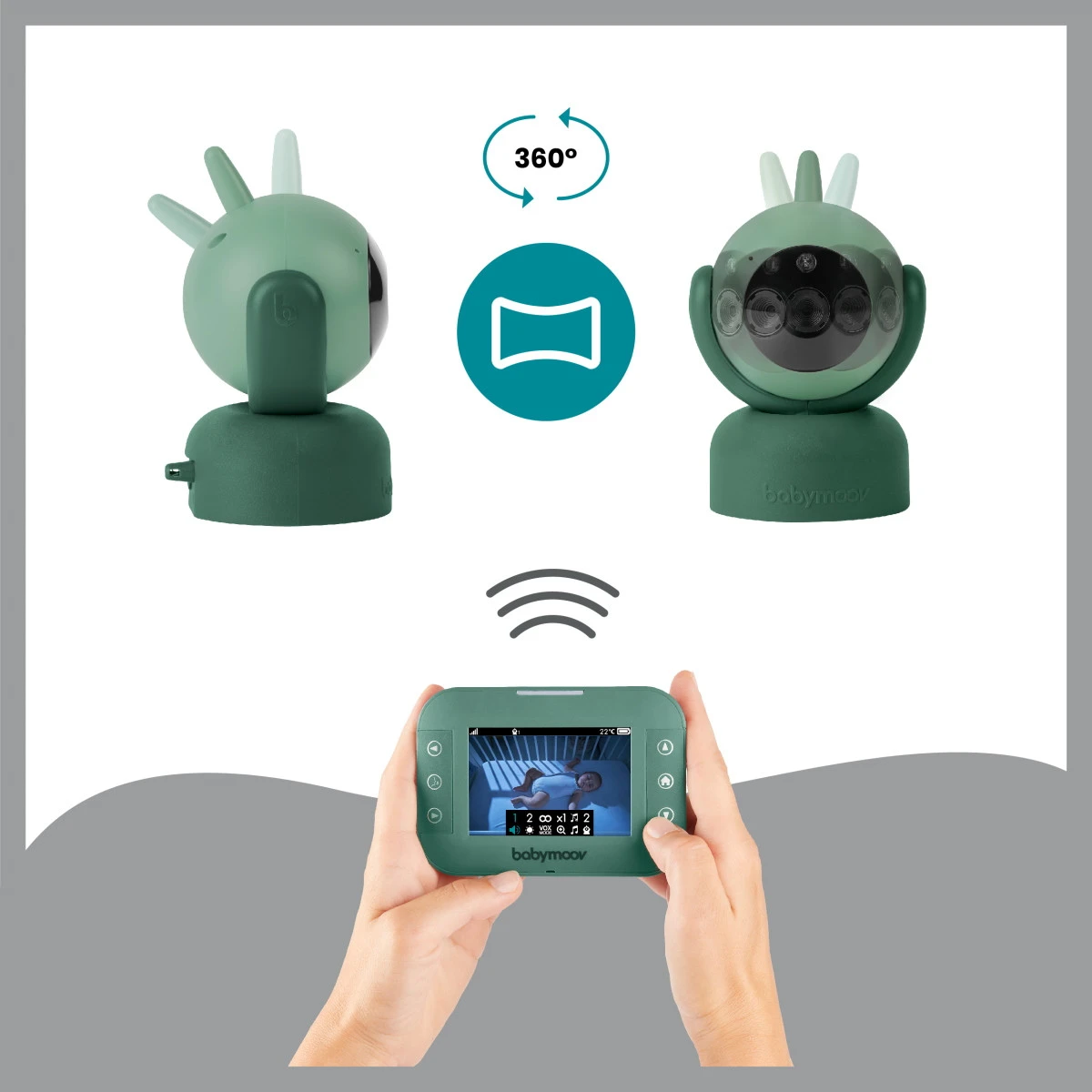 Babymoov Yoo Master 3,5 Inch 360° Beeldbabyfoon A014425 3 Babymoov Yoo Master 3,5 Inch 360° Beeldbabyfoon A014425 - Afbeelding 3
