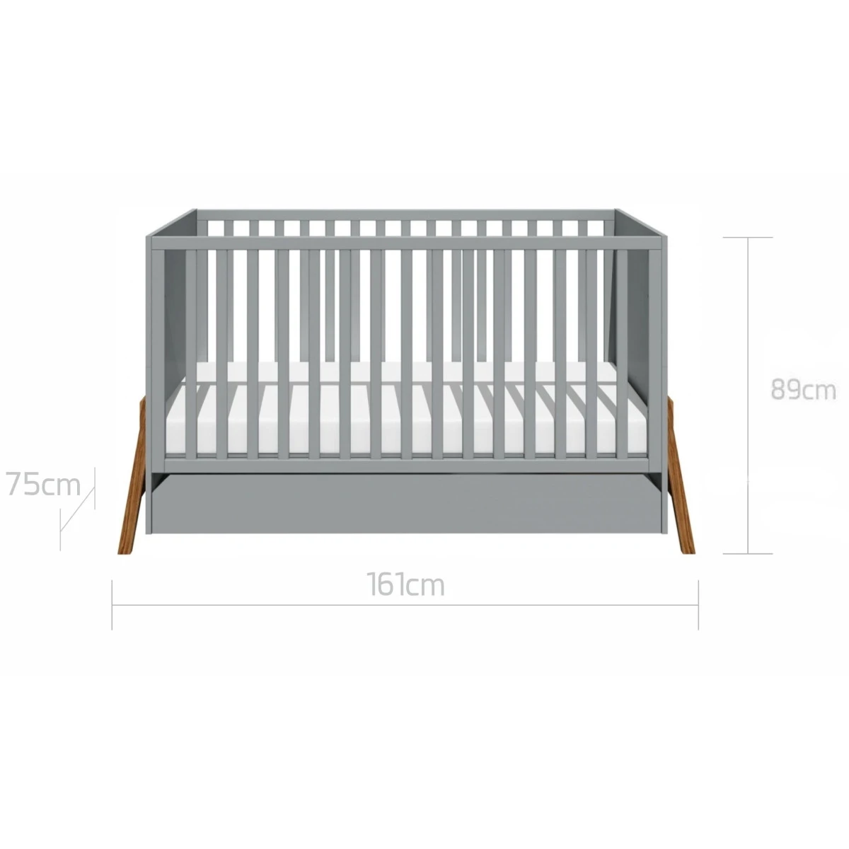 Bellamy Lotta Grey 70 X 140 Cm Ledikant/Juniorbed LOSZLO70 - Afbeelding 7