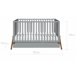 Bellamy Lotta Grey Babykamer: Ledikant/Juniorbed, Commode Met 6 Lades En 2-Deurskast -LiefjesHoek Verkoop bellamy lotta grey 70 x 140 cm ledikant juniorbed loszlo70 7 4