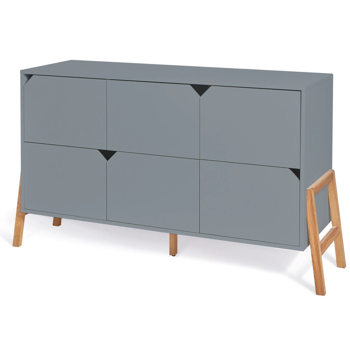 Bellamy Lotta Grey Babykamer: Ledikant/Juniorbed En Commode Met 6 Lades 8 Bellamy Lotta Grey Babykamer: Ledikant/Juniorbed En Commode Met 6 Lades - Afbeelding 8