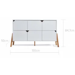 Bellamy Lotta Snow Babykamer: Ledikant/Juniorbed, Commode Met 6 Lades En 2-Deurskast -LiefjesHoek Verkoop bellamy lotta snow commode met 6 lades lobiko6s 3 2