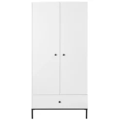 Bellamy Lumi White Babykamer: Ledikant/Juniorbed, Commode En 2-Deurskast -LiefjesHoek Verkoop bellamy lumi white 2 deurskast lubisz2d 1 1
