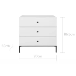 Bellamy Lumi White Babykamer: Ledikant/Juniorbed En Commode -LiefjesHoek Verkoop bellamy lumi white commode lubikomo 3 1