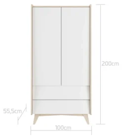 Bellamy So Sixty Babykamer: Ledikant/Juniorbed, Commode En 2-Deurskast -LiefjesHoek Verkoop bellamy so sixty 2 deurskast ssbisz2d 3 1