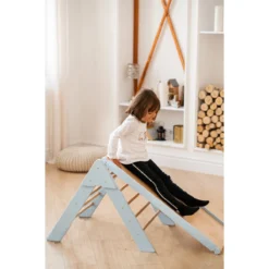 Luna Toys Blauw Houten Klimrek Met Glijbaan LU-36967 -LiefjesHoek Verkoop blue 3