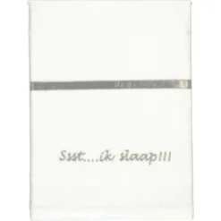 Briljant Ssst....ik Slaap!!! Grijs 75 X 100 Cm Wieglaken