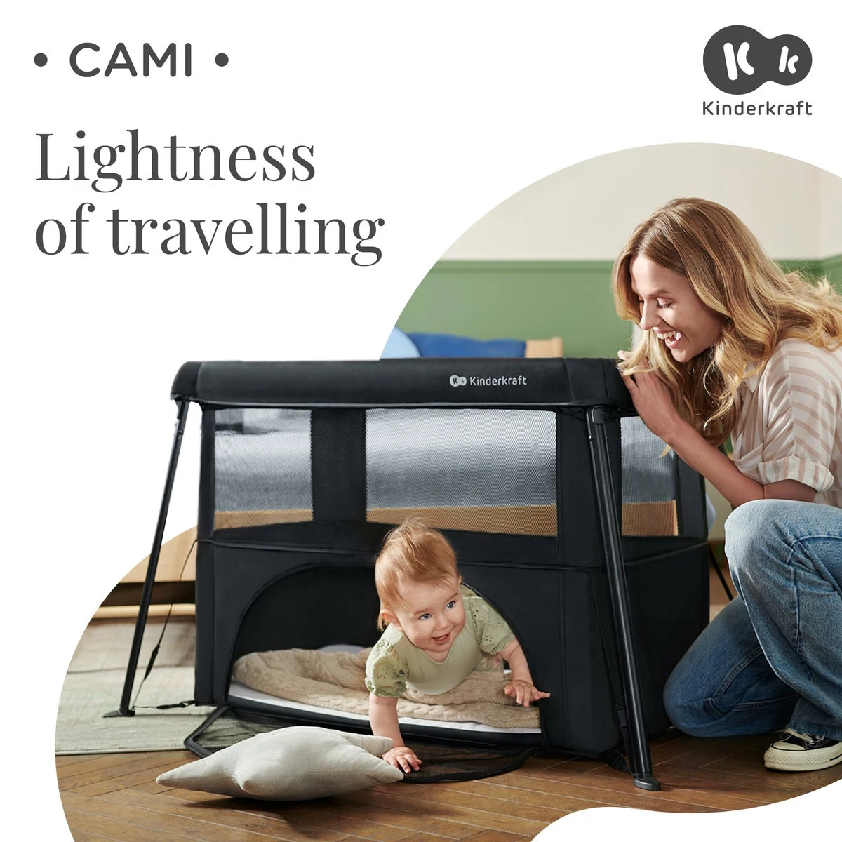 Kinderkraft Cami Black 3-in-1 Campingbed KLCAMI00BLK0000 11 Kinderkraft Cami Black 3-in-1 Campingbed KLCAMI00BLK0000 - Afbeelding 11