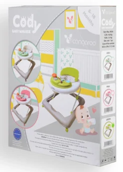 Cangaroo Baby Walker Cody Grey Loopstoel 3944 -LiefjesHoek Verkoop cangaroo baby walker cody grey loopstoel 3944 7