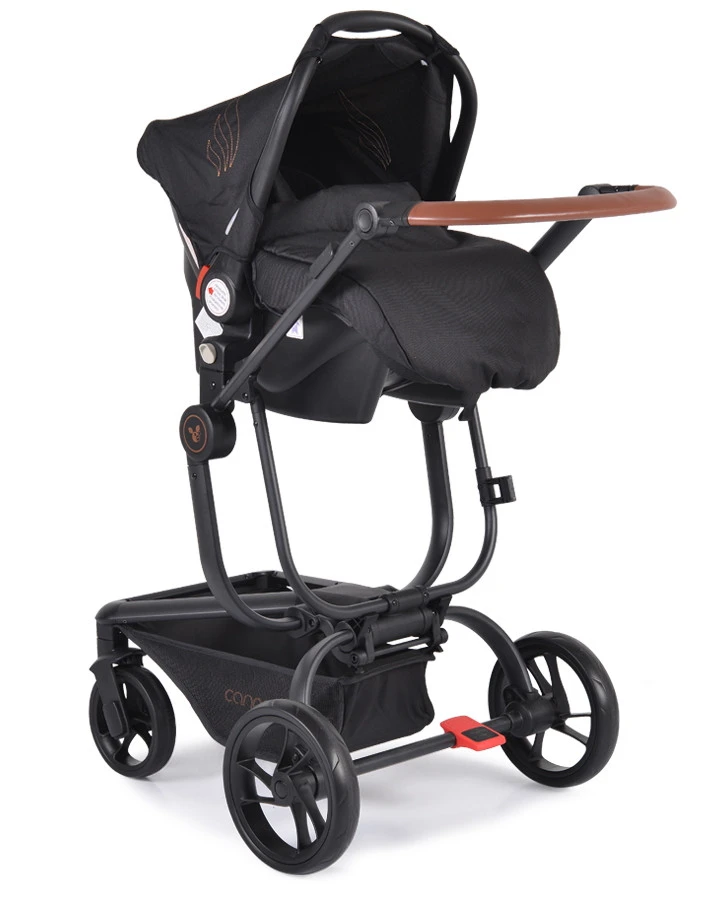 Cangaroo Ellada Black 3-in-1 Combi Kinderwagen Incl. Autostoel 15 Cangaroo Ellada Black 3-in-1 Combi Kinderwagen Incl. Autostoel - Afbeelding 15