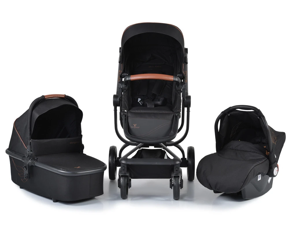 Cangaroo Ellada Black 3-in-1 Combi Kinderwagen Incl. Autostoel 18 Cangaroo Ellada Black 3-in-1 Combi Kinderwagen Incl. Autostoel - Afbeelding 18