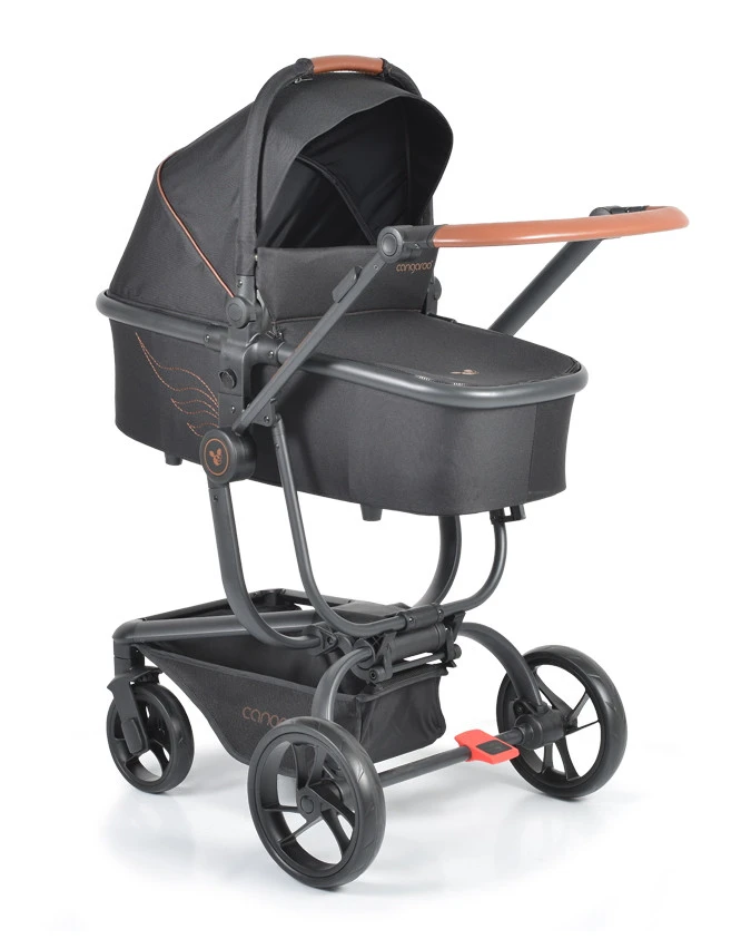 Cangaroo Ellada Black 3-in-1 Combi Kinderwagen Incl. Autostoel 2 Cangaroo Ellada Black 3-in-1 Combi Kinderwagen Incl. Autostoel - Afbeelding 2